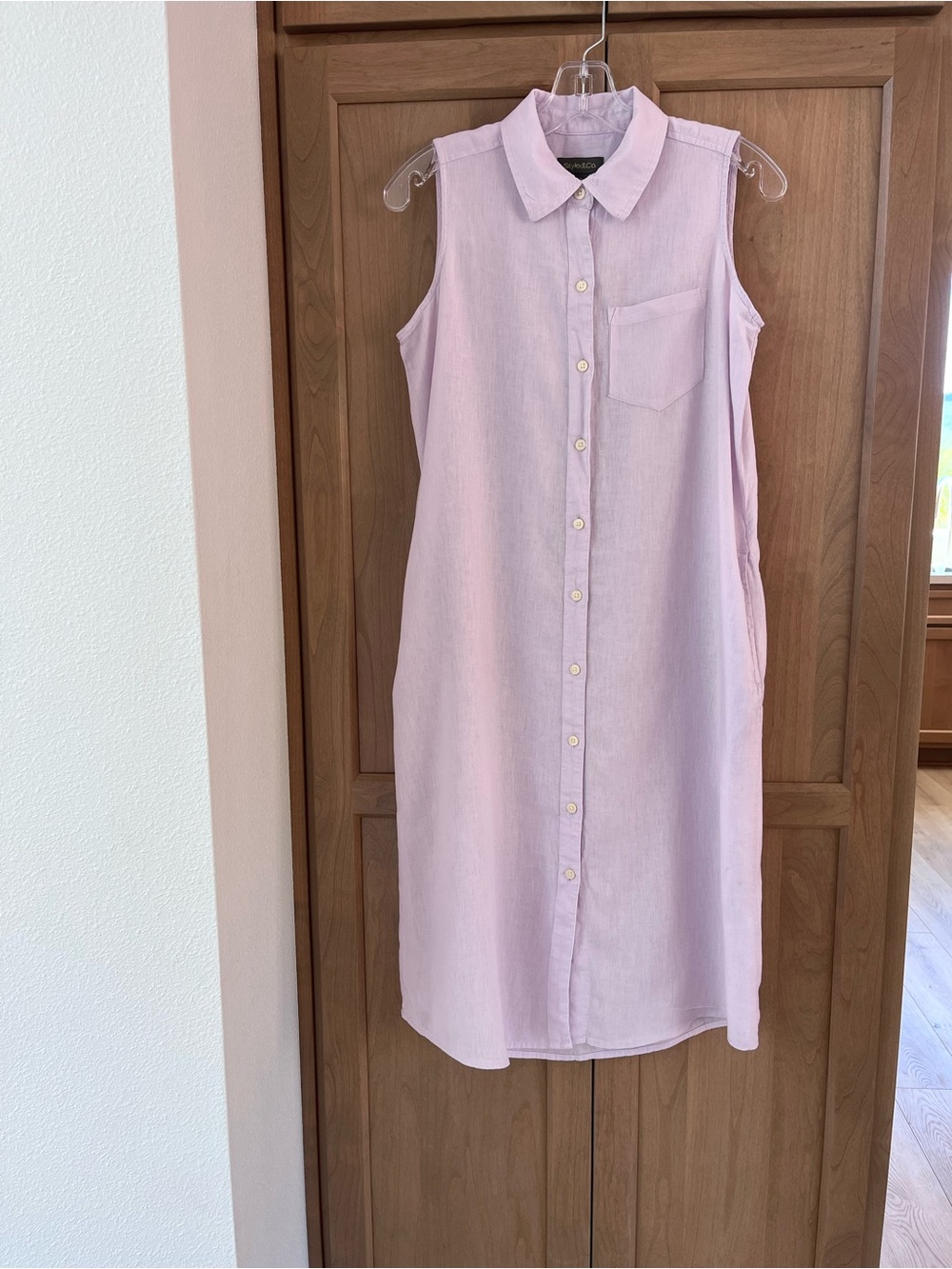 Linen Button Front Dress